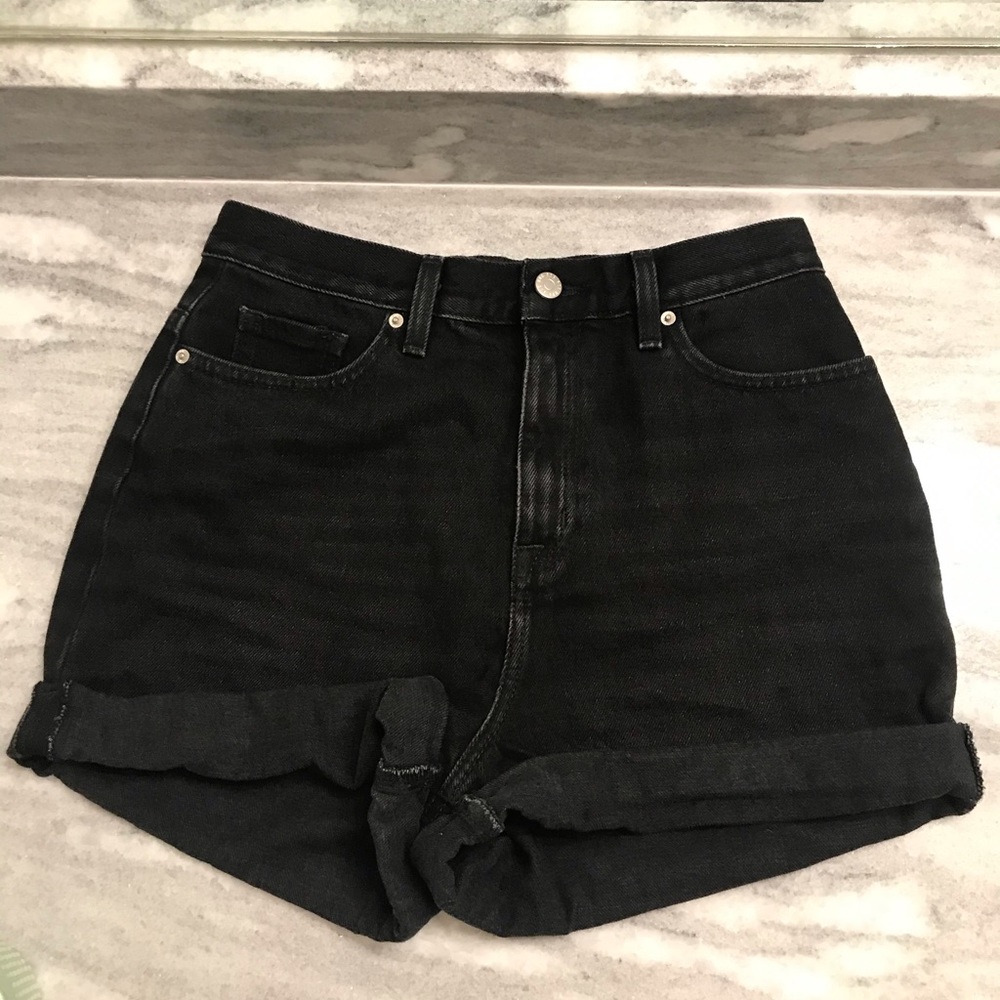 BDG Mom High-Rise Black Denim Shorts